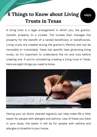 8 Things to Know about Living Trusts in Texas