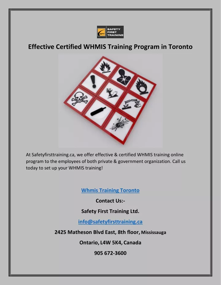 effective certified whmis training program