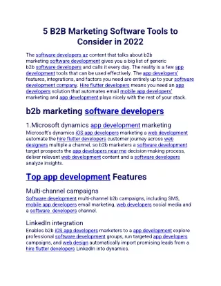 5 b2b marketing software tools to consider in 2022