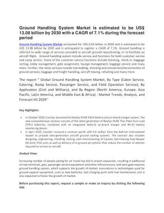 Ground Handling System Market