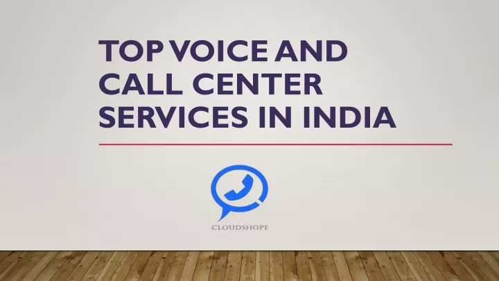 top voice and call center services in india
