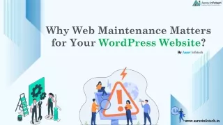 why web maintenance matters for your wordpress