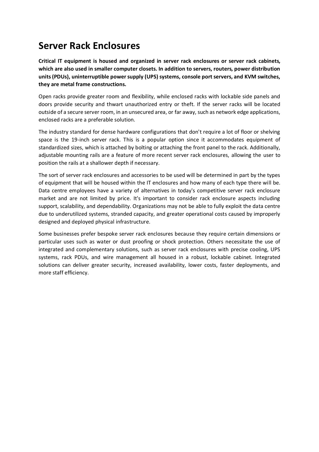 PPT - Server Rack Enclosures 7 PowerPoint Presentation, free download ...