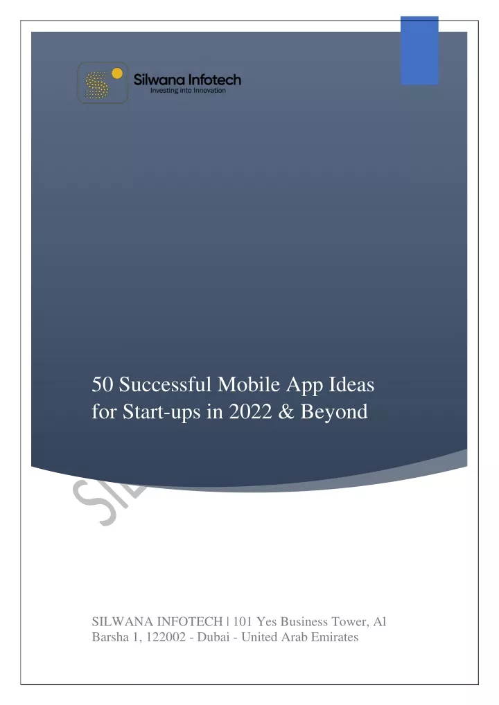 50 successful mobile app ideas for start