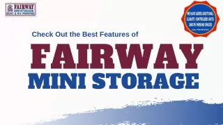 Check Out the Best Features of Fairway Mini Storage - Alvin