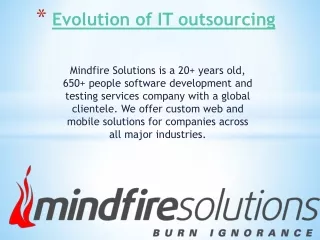 Evolution of IT outsourcing