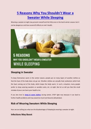 5 reasons why you shouldn t wear a sweater while