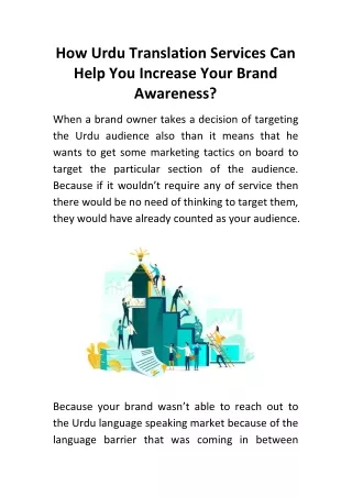 How Urdu translation services can help you increase your brand awareness?
