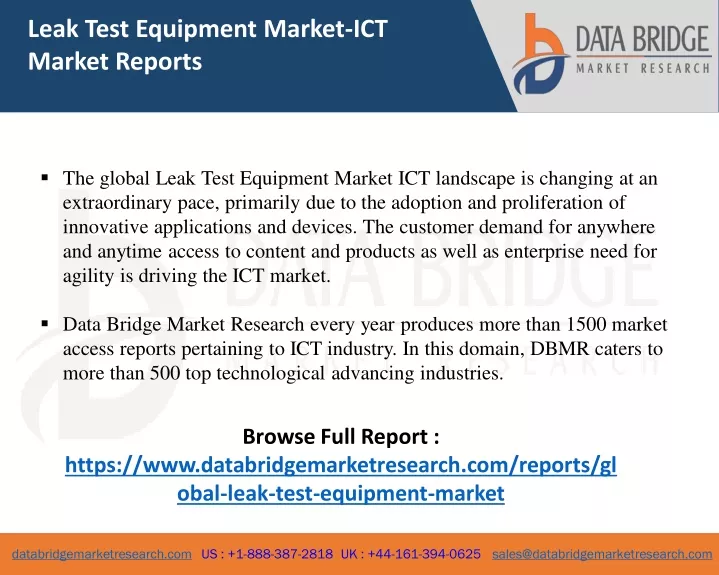 leak test equipment market ict market reports
