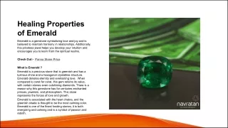 Healing Properties of Emerald Gemstone