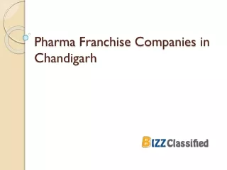 Pharma Franchise Companies in Chandigarh