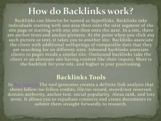 how do backlinks work