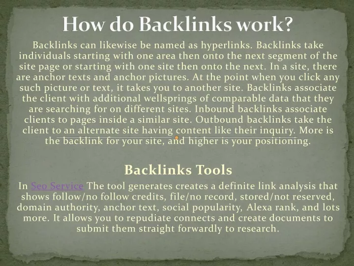 how do backlinks work