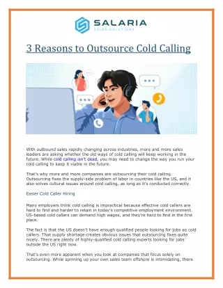 3 Reasons to Outsource Cold Calling