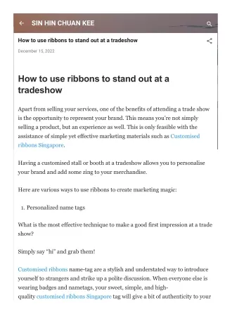 How to use ribbons to stand out at a tradeshow