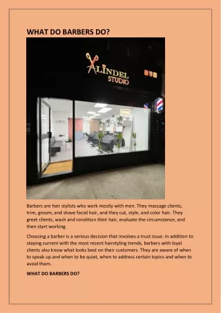 what do barbers do