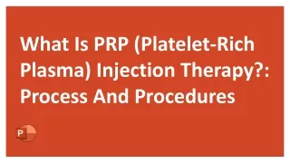 What Is Platelet-Rich Plasma (PRP) Injection