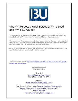 the white lotus final episode who died