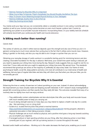What Cycling Does For Your Body?