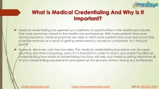 what is medical credentialing and why is it important