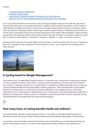 What Cycling Does For Your Body?