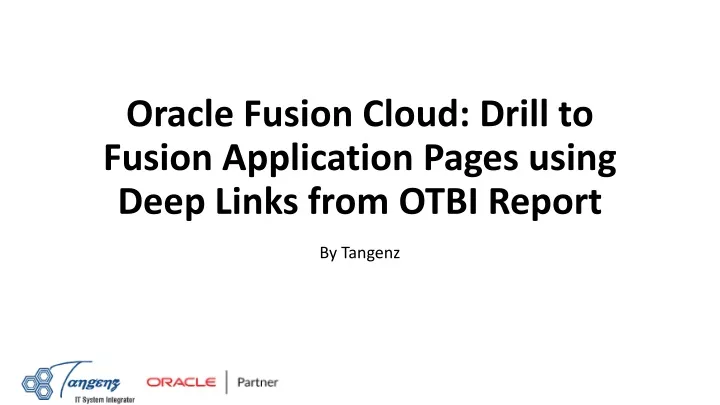 oracle fusion cloud drill to fusion application pages using deep links from otbi report