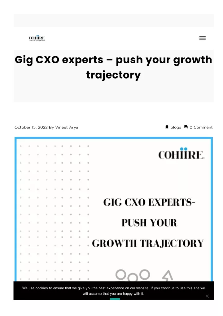 gig cxo experts push your growth trajectory