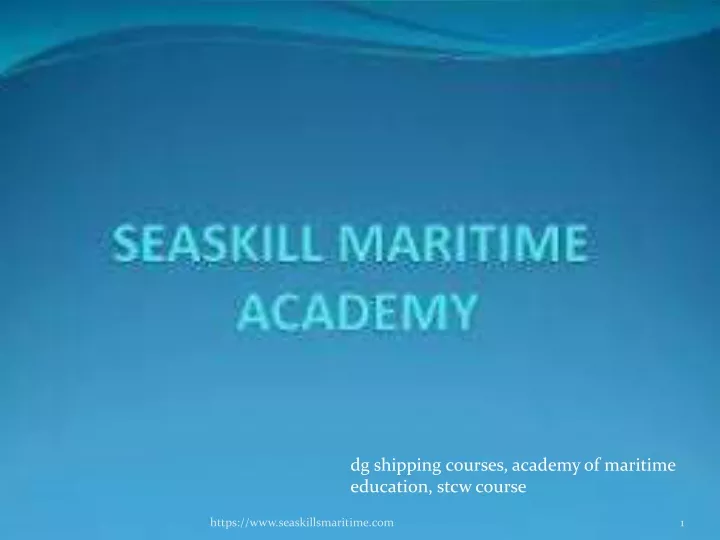 dg shipping courses academy of maritime education
