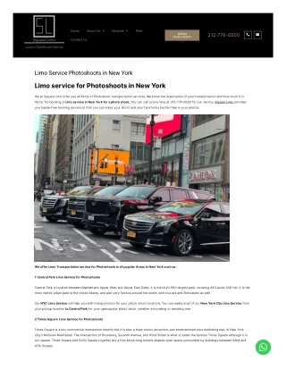 Limo service for Photoshoots in New York