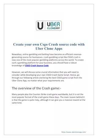 create your own csgo crash source code with uber