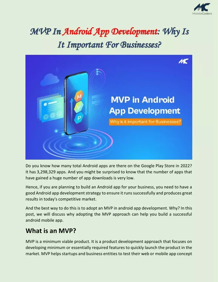 mvp in mvp in android app development android