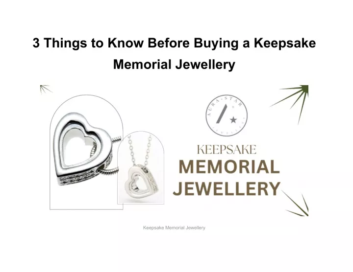 3 things to know before buying a keepsake