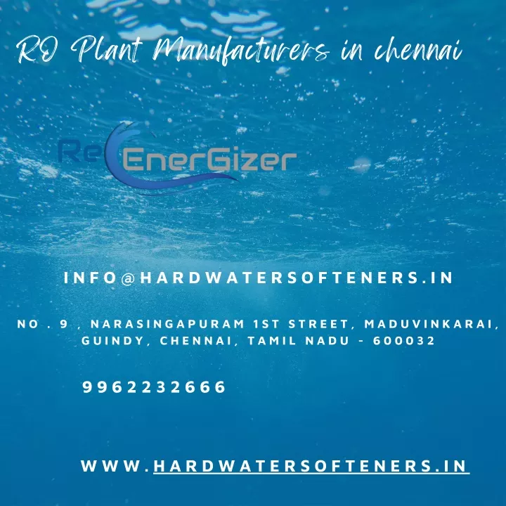 ro plant manufacturers in chennai