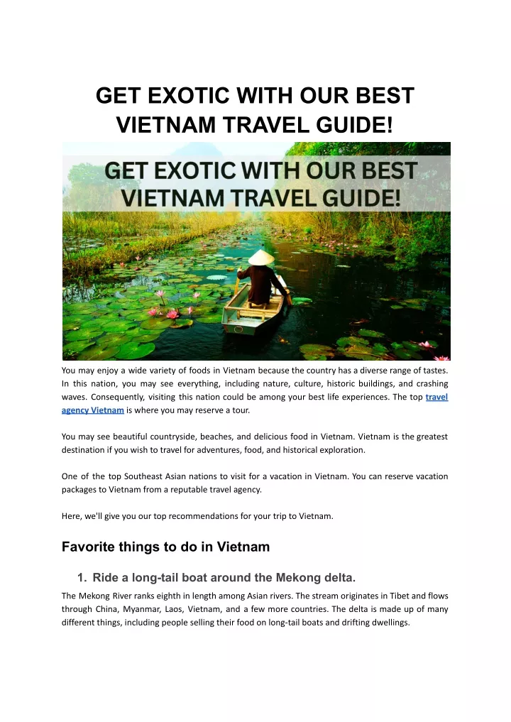 get exotic with our best vietnam travel guide