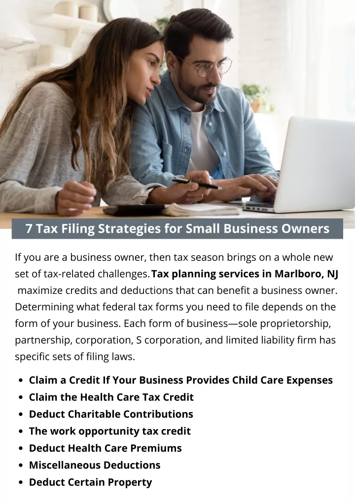 7 tax filing strategies for small business owners