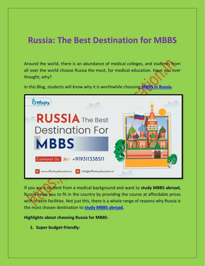 russia the best destination for mbbs