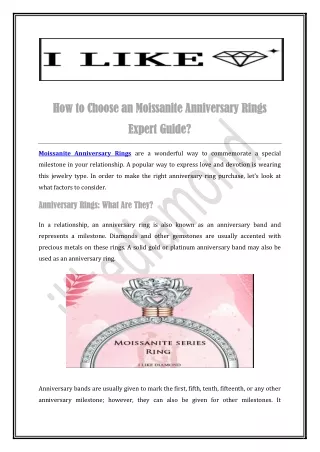How to Choose an Moissanite Anniversary Rings Expert Guide