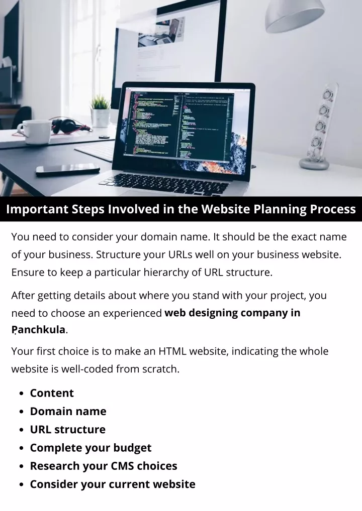 important steps involved in the website planning