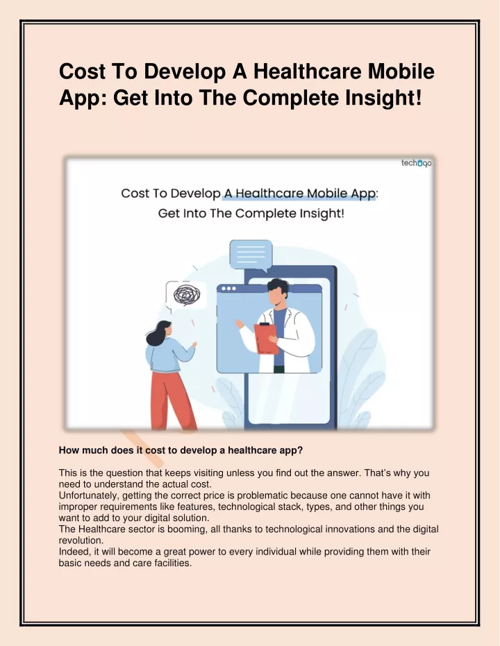 cost to develop a healthcare mobile app get into