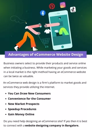 advantages of ecommerce website design