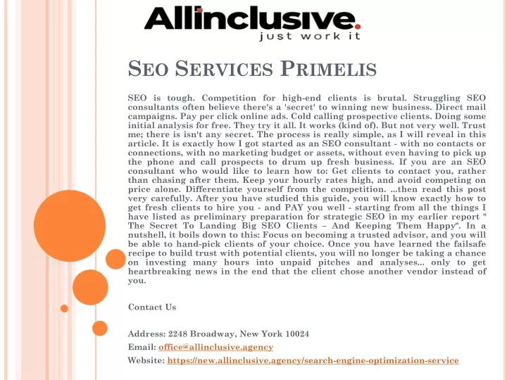 seo services primelis