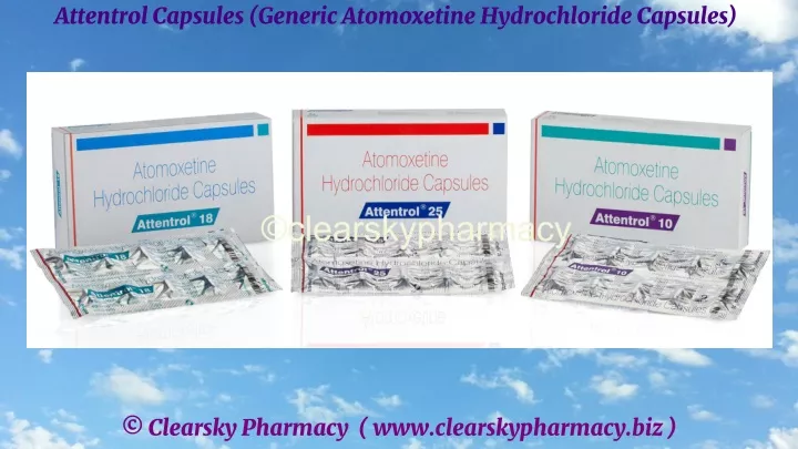 attentrol capsules generic atomoxetine