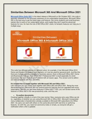 similarities between microsoft 365 and microsoft