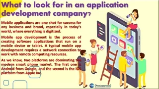 what to look for in an application development company