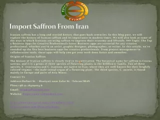 import saffron from iran