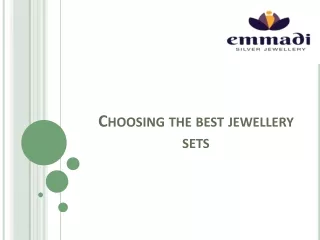Choosing The Best Jewellery Sets