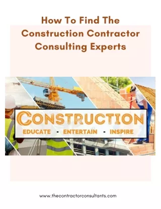 Find Residential and Commercial Construction Contractor Consulting Experts