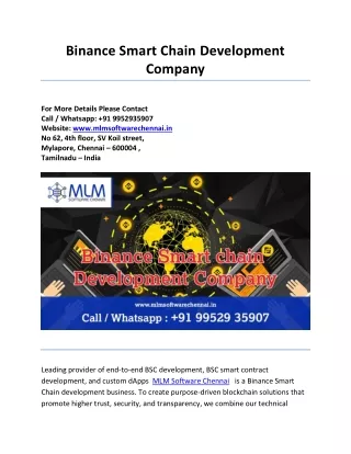 binance smart chain development company
