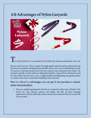 10 Advantages of Nylon Lanyards