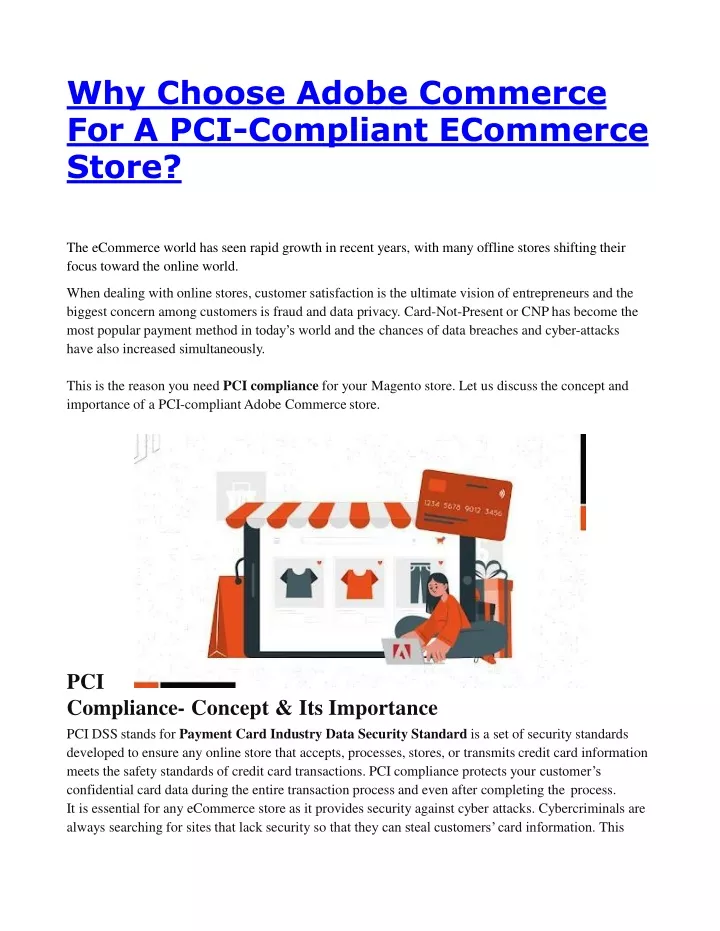 why choose adobe commerce for a pci compliant ecommerce store